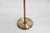 Paavo Tynell Style Floor Lamp in Brass and Leather with Linen Shade, 1950s For Sale - Image 3 of 5