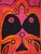 Mid-century screen-printed wall hanging. Signed by the german artist Traute Sänger Unused, very rare find in this...
