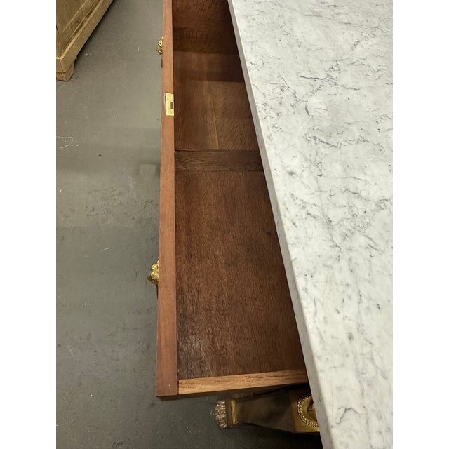 19th Century 19th Century French Empire Marble Top Commode For Sale - Image 5 of 9