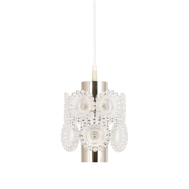 Small Floral Chrome Sputnik Pendant Light, Germany, 1960s For Sale