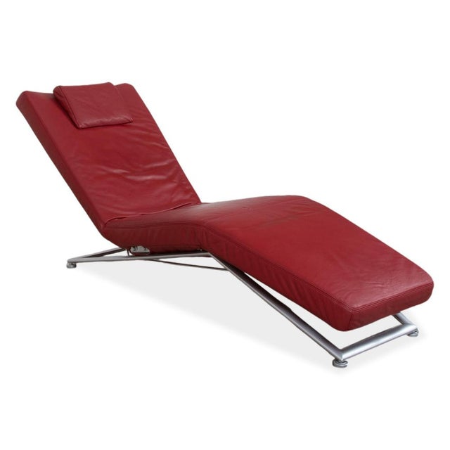 Modern Jeremiah Lounger in Red from Koinor For Sale - Image 3 of 14