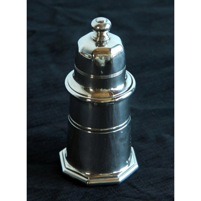 French Vintage Christofle French Silver Plated Pepper Mill Grinder by Peugot For Sale - Image 3 of 9
