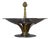 Silver-Toned and Brass Pedestal Bonbonniere with Pinecone Handle, 1960s For Sale