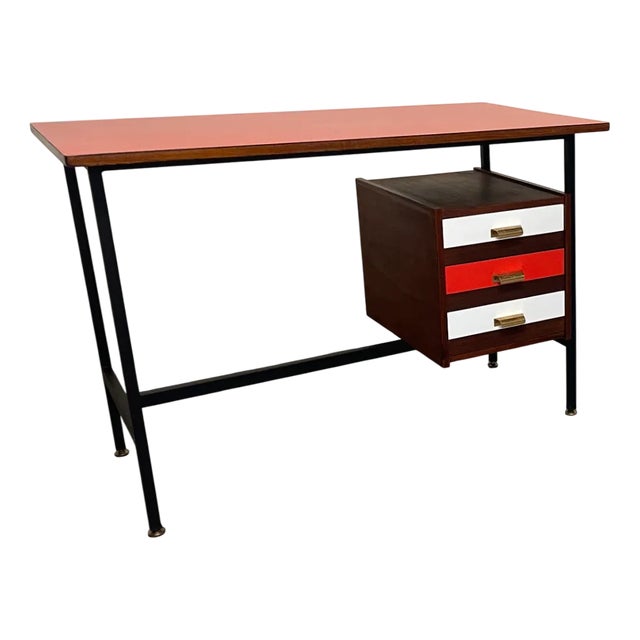 Desk with Colored Formica Top, 1960s For Sale