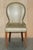 English Elm Hall Chairs with Damask Upholstery, Set of 2 For Sale - Image 3 of 18