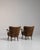 1940s Mid-Century Modern Brown Wood Pair of Club Chairs For Sale - Image 11 of 13