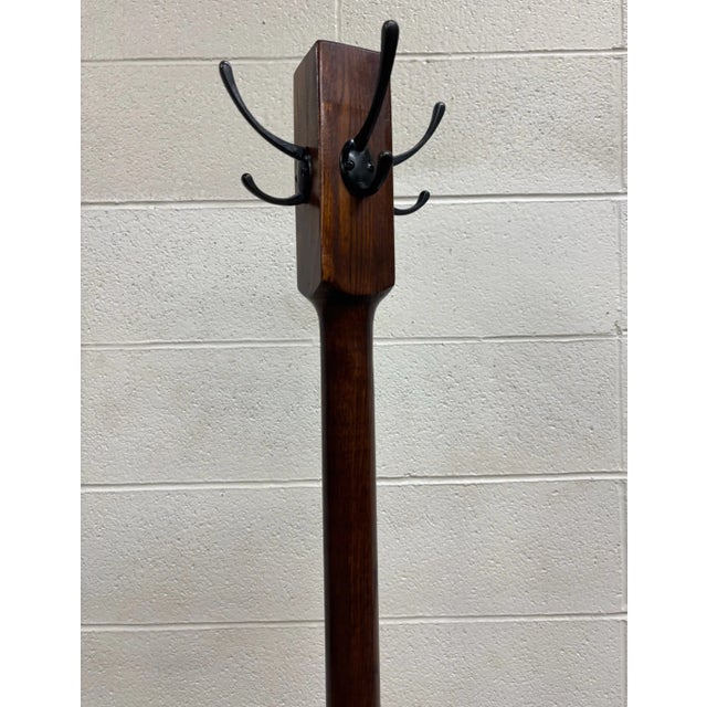This is a gorgeous antique Mission Arts and Crafts hallway standing coat rack and umbrella stand in a Stickley style....