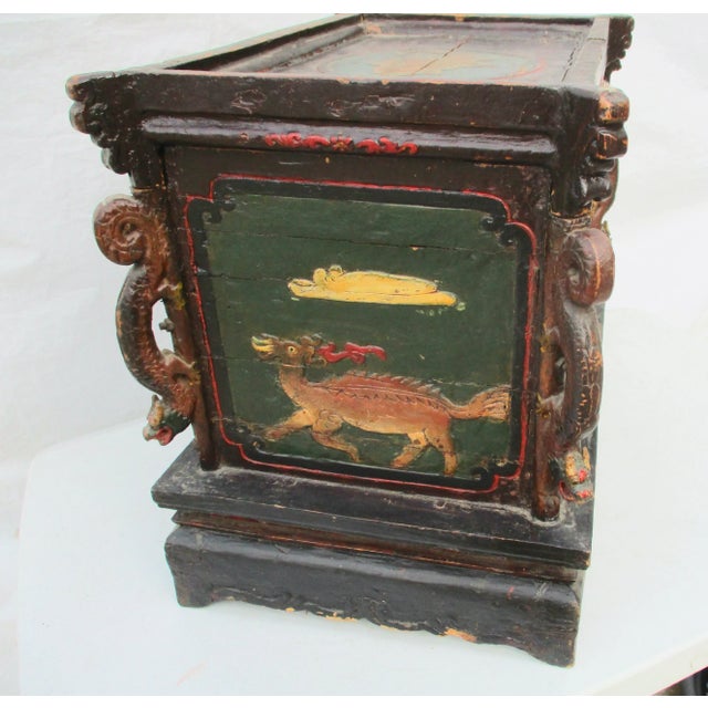 Chinese Provincial Lidded Trunk Hand Made Antique For Sale - Image 4 of 11