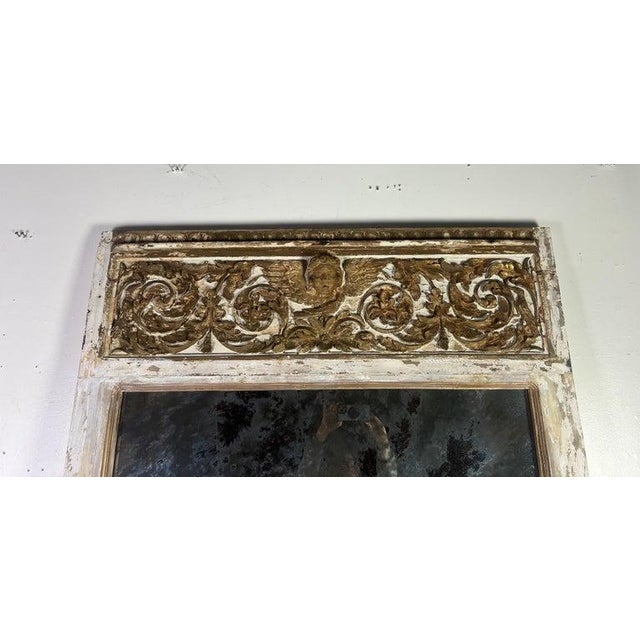 19th C. Painted & Parcel Gilt Mirror For Sale In Los Angeles - Image 6 of 15