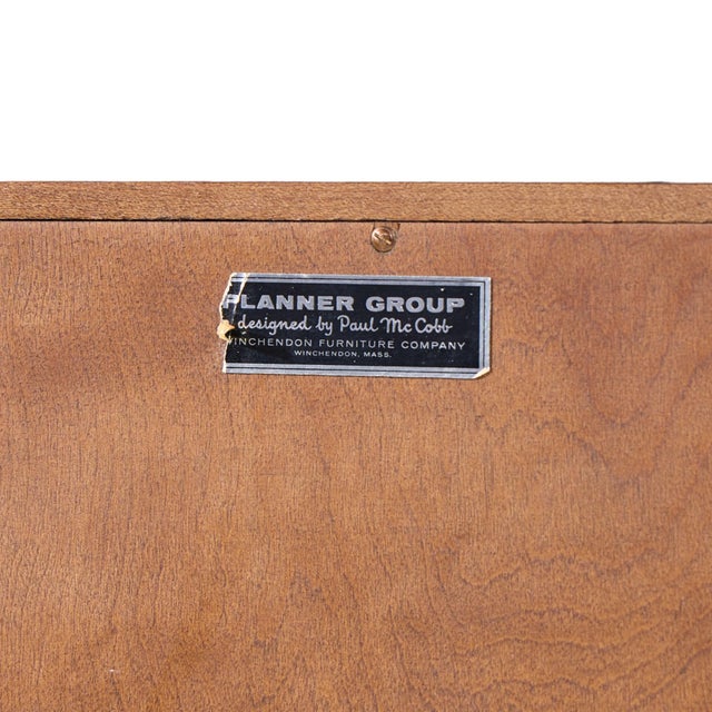 Paul McCobb for Planner Group Mid Century Sliding Door Cabinet With Hutch For Sale - Image 11 of 11