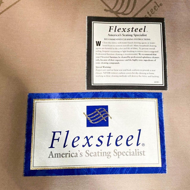 Flexsteel 3-Seat Sofa With Rolled Arms and Corduroy Upholstery For Sale In San Francisco - Image 6 of 6