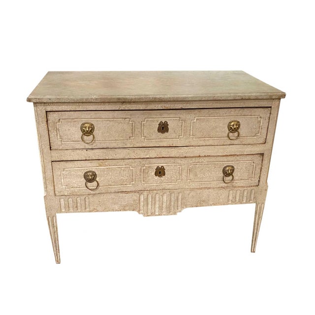 Antique White 18th Century Neoclassical Commode For Sale - Image 8 of 12
