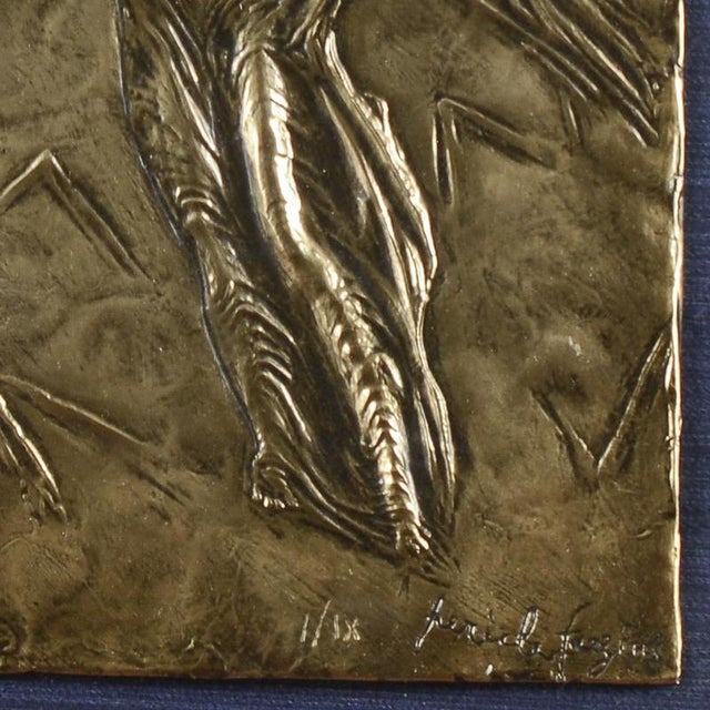 Painting in chiselled embossed bas-relief work 1 of 9 signed pericle fazzini (grottammare, 4 may 1913 – rome, 4 december...