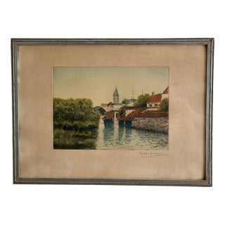 Martin Gradier, Landscape, 1920s, Engraving For Sale