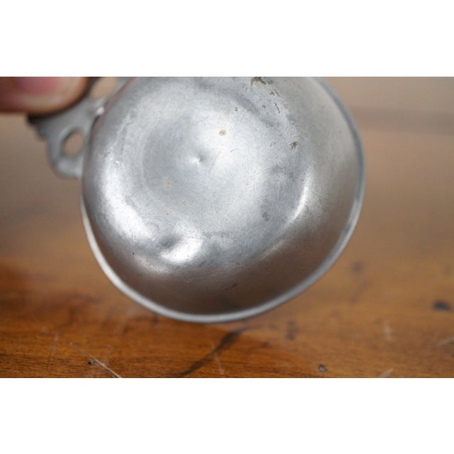 18th Century Antique 18th Century Childs Pewter Porringer Cup Bowl Porridge Dish For Sale - Image 5 of 12