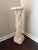 Pedestal Stand Cream Floral Relief Plaster Octagonal Column Hollywood Regency For Sale - Image 9 of 9