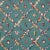 Schumacher Grotto Treillage Wallpaper, Multi on Teal For Sale In New York - Image 6 of 6