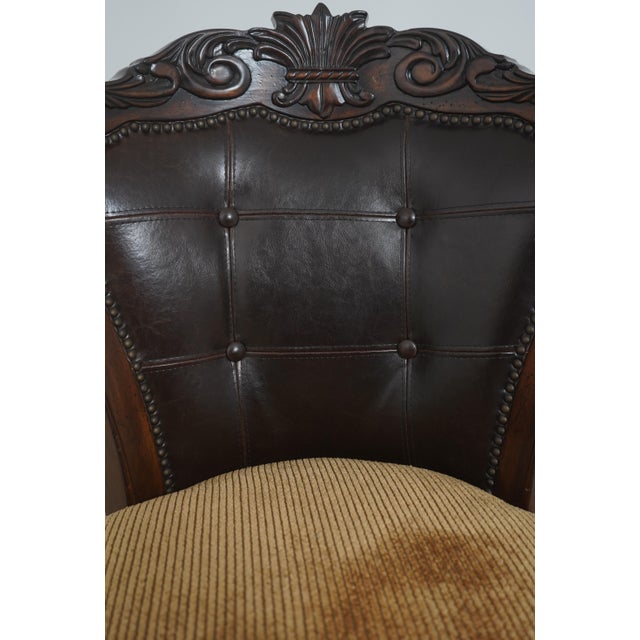 Pair of Legacy Classic Leather Back Bar Stools For Sale - Image 12 of 16