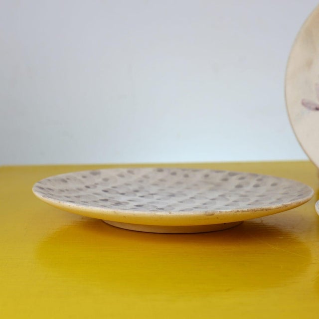 Blue Ornamental Plates attributed to Cuniberti, 1950s, Set of 3 For Sale - Image 8 of 12