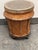 Brown Woven Rattan Drum Side Table + Glass Top, Vintage For Sale - Image 8 of 12