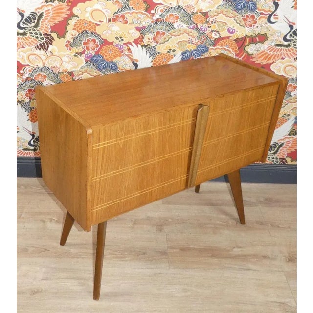 Wood Hallway Cabinet Mini Chest of Drawers, 1960s For Sale - Image 7 of 14