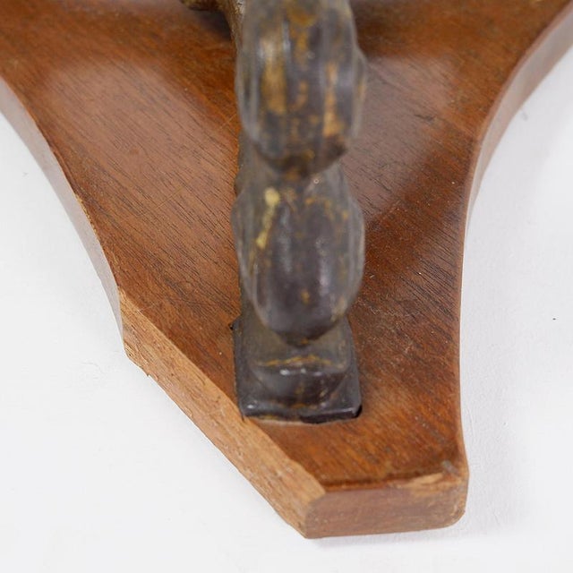 Antique Black Stained Oak Chair For Sale - Image 14 of 16