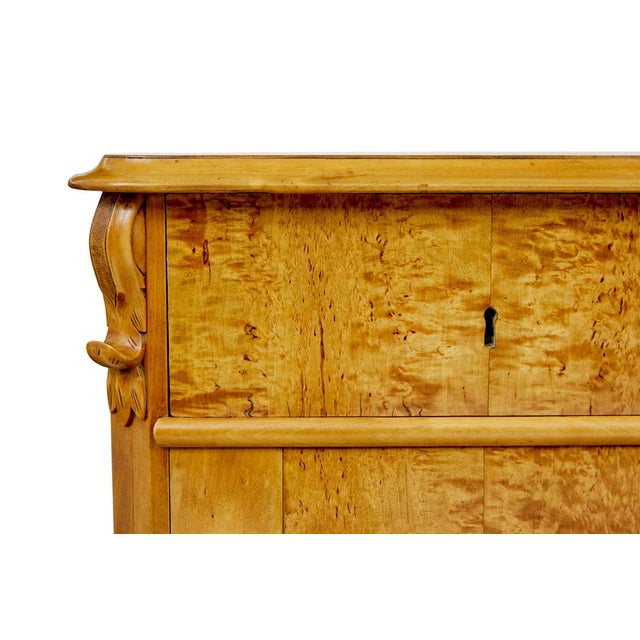 19th Century Swedish Tiger Birch Cupboard, 1870 For Sale - Image 11 of 12