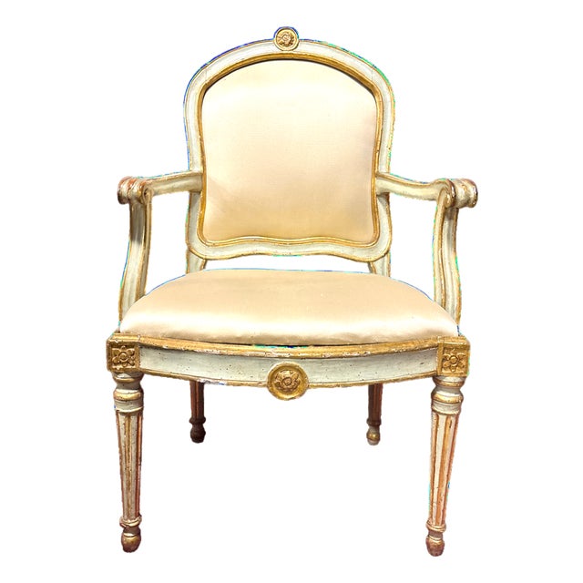 Wonderful 18th Century Venetian Painted Armchair For Sale