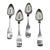 Mid-19th Century Set of Four Coin Silver Spoons by G. O. Conrad For Sale
