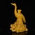 Yellow Pair of Large Chinese Yellow Glazed Porcelain Turtle & Crane Candlesticks For Sale - Image 8 of 9