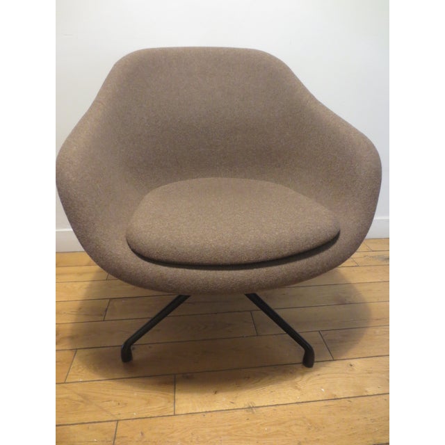 Hay About a Lounge Chair 81 in Grey-Brown Fabric, Aal81 For Sale In New York - Image 6 of 7