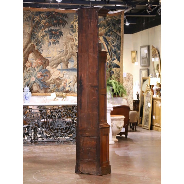 Mid-18th Century French Louis XV Walnut Longcase Clock From Lyon For Sale - Image 18 of 18