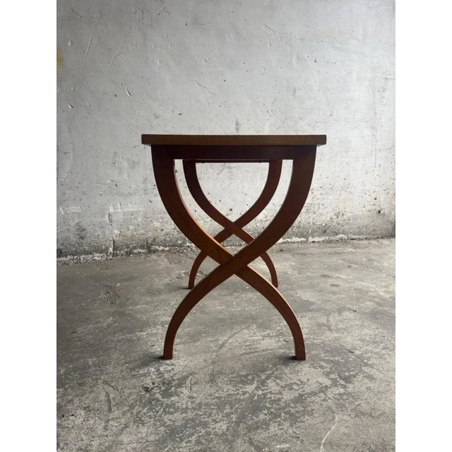 X-Shaped Leg Side Table For Sale - Image 11 of 13