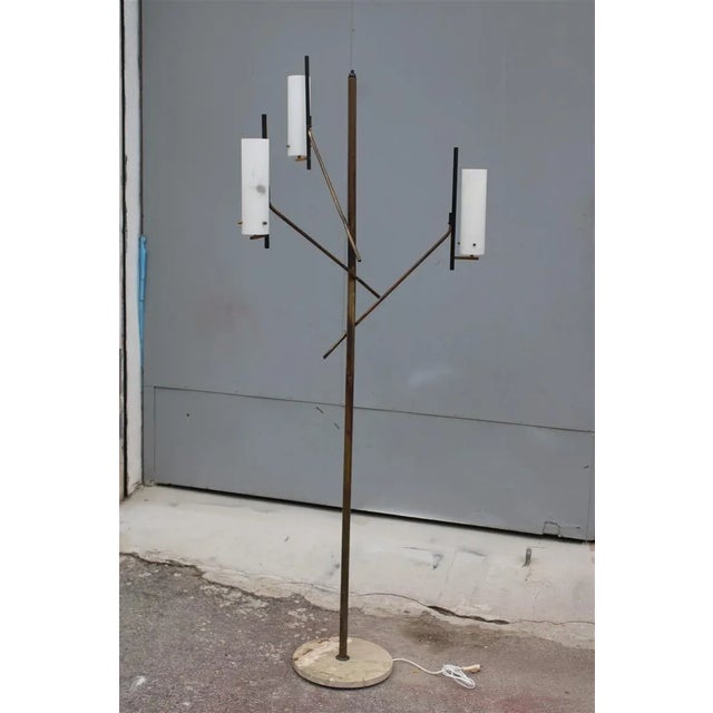 italian Floor Lamp in Brass and Glass, 1950 For Sale - Image 16 of 16