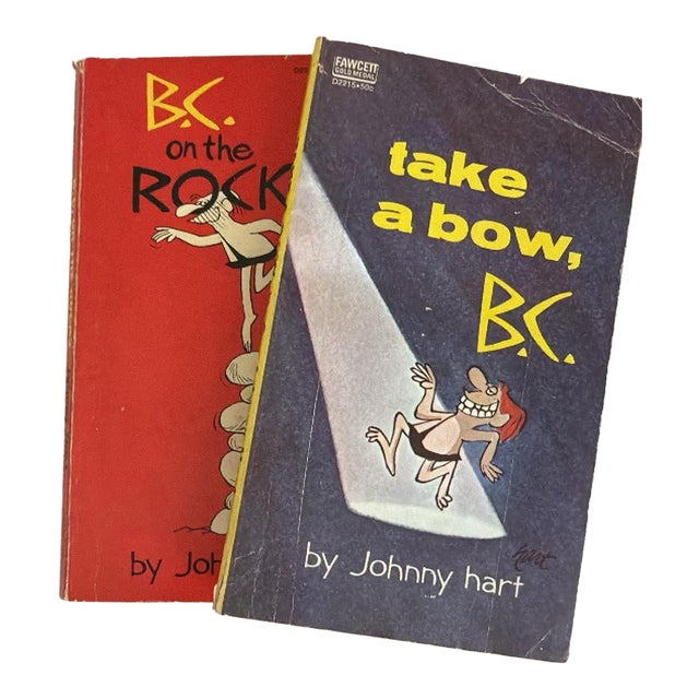 Vintage Bc Comic Books Johnny Hart Paperback Set of 2 Collectors Retro Humor For Sale