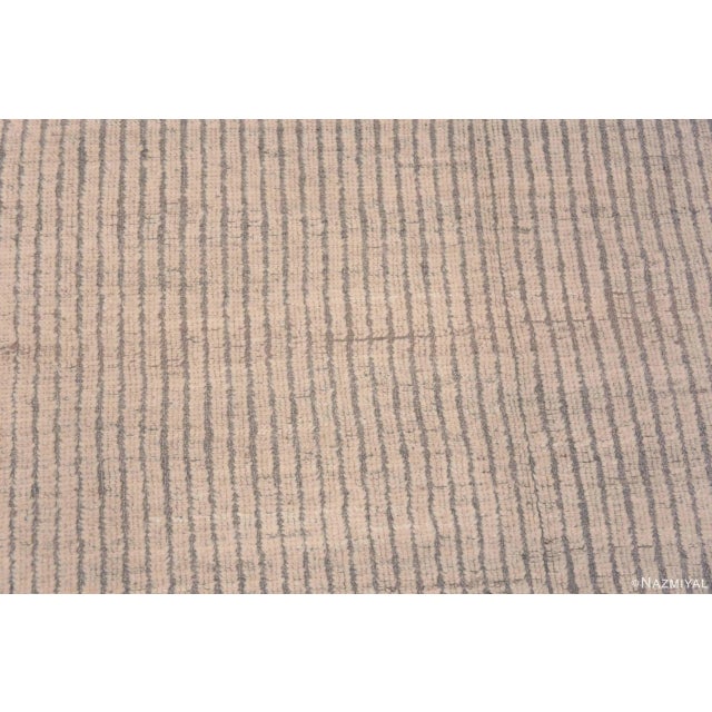 Nazmiyal Collection Abstract Neutral Minimalist Contemporary Area Rug For Sale - Image 4 of 6