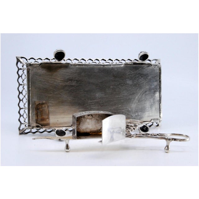 Silver Morrões Tray and Scissors with Wire Rack, Set of 2 For Sale - Image 5 of 8
