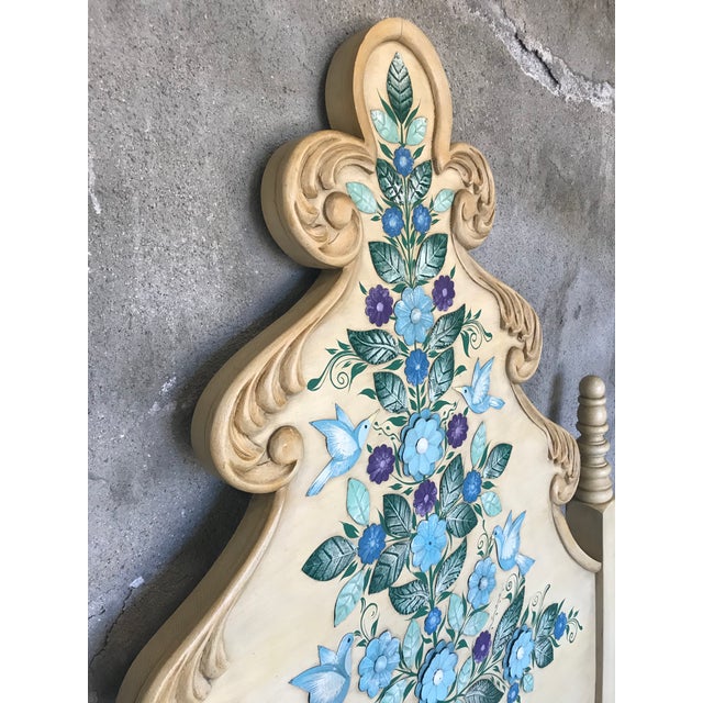 Pair 1950s Mexican Headboards, Hand Painted & Embellished Chairish