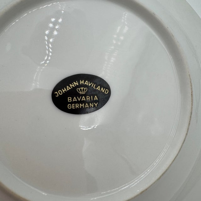 Figurative Vintage Rimmed Soup Bowls Sweetheart Rose by Johann Haviland 8" Set of 4 For Sale - Image 3 of 6