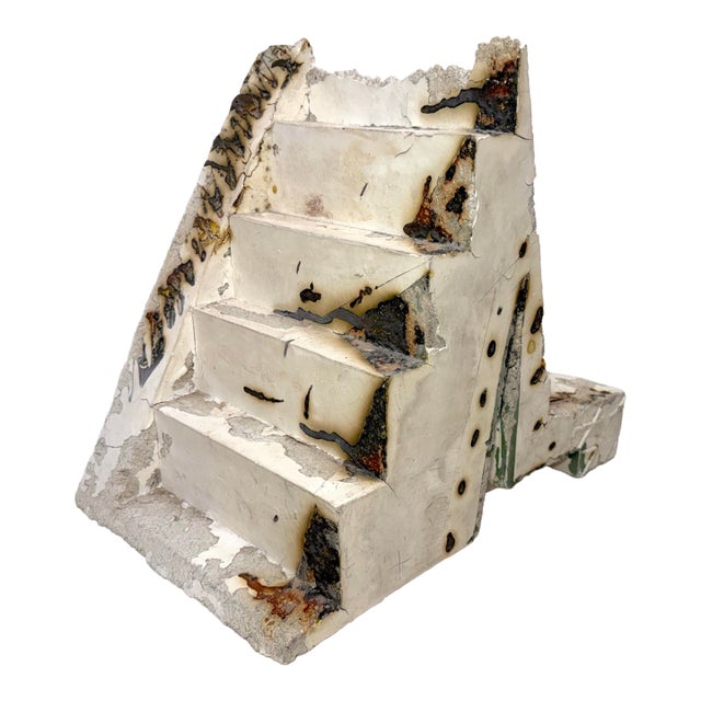 1983 Ron Fondaw "Wedge Box" Ceramic Porcelain Sculpture Pottery Sculpture Statue For Sale