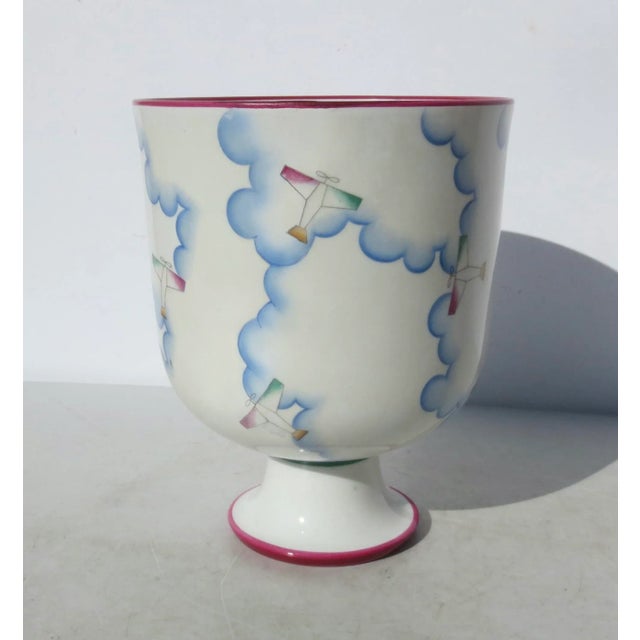 Gio Ponti for Richard Ginori Porcelain. Circa the 1980s' limited edition No.326 Called Alata bowl, the stylized rolling...