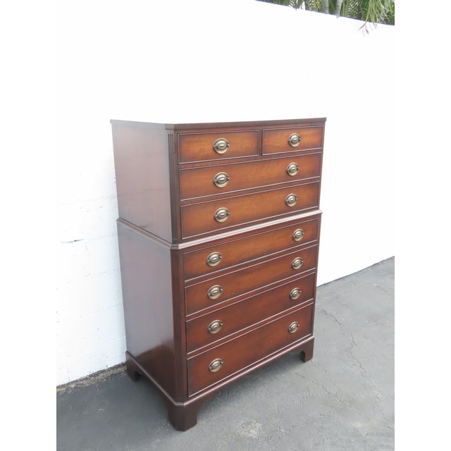 1940s Mahogany Tall Chest of Drawers 6442 For Sale - Image 13 of 15