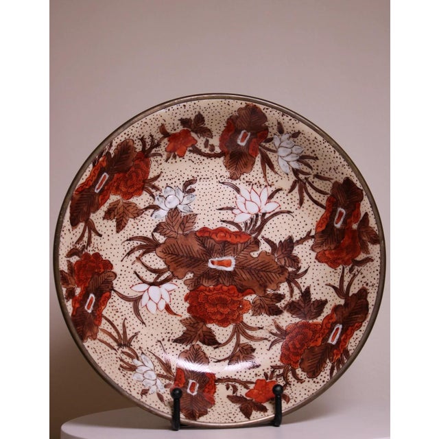 Vintage Makato Honda Porcelain Platter with Gold Rim For Sale - Image 4 of 5
