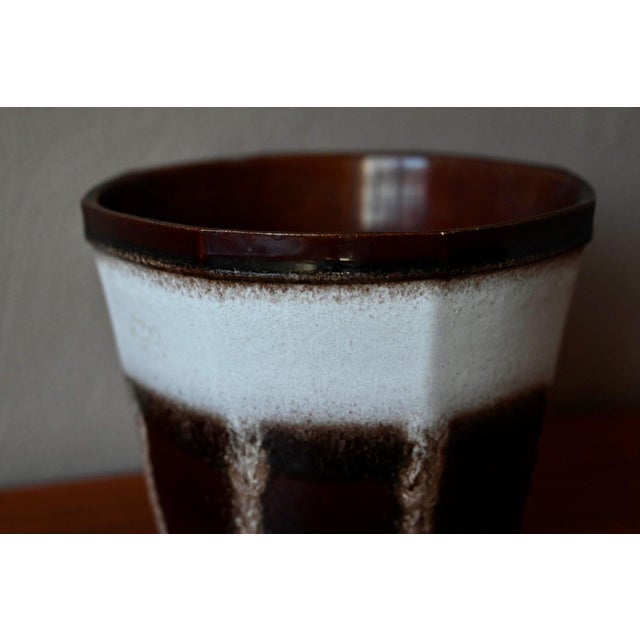 Vintage Ceramic Glazed Stoneware Plant Pot, 1970s For Sale - Image 4 of 6