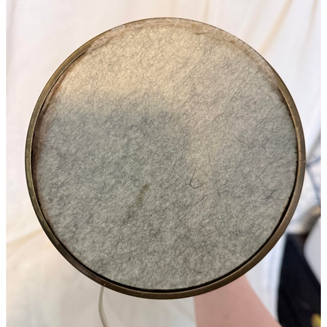 1960s Vintage Mid-Century Cut Glass Brass Urn Table Lamp Accent 20" With Elegant Shade For Sale - Image 5 of 6