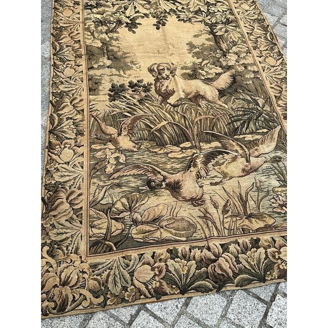 1940s Vintage French Aubusson Style Jacquard Tapestry Panel, 1940s For Sale - Image 5 of 18