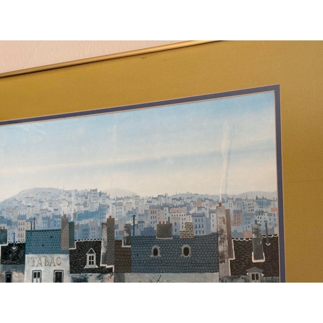 Blue Late 20th Century Large Michel Delacroix Paris Street Scene Limited Edition Print, Framed For Sale - Image 8 of 10