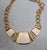 Vintage Signed Napier Goldtone White Enamel Collar Necklace For Sale - Image 9 of 10