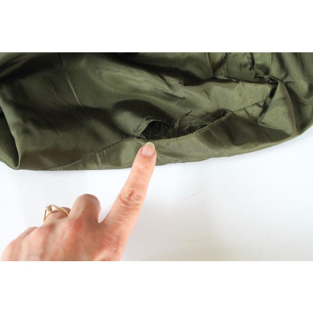 Vintage Folding X-Base Knitting/Sewing Basket W/ Floral Motif For Sale - Image 9 of 9