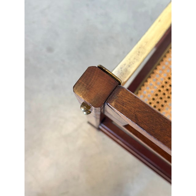 Vienna Straw, Brass and Wood Chairs, 1970s, Set of 4 For Sale - Image 15 of 16